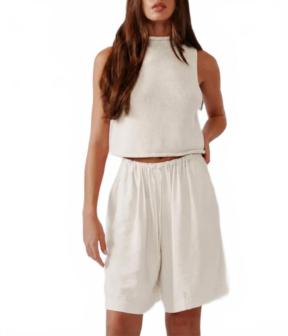 NEW SABLYN giada roll neck tank top in gardenia